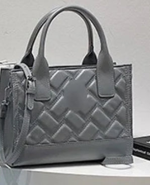 Quilted Top Handle Bag with Adjustable Crossbody Strap