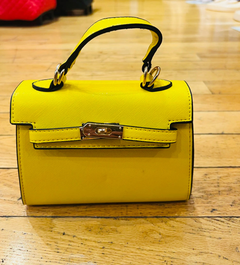 Mini Luxe Top Handle Satchel with Gold-Tone Lock