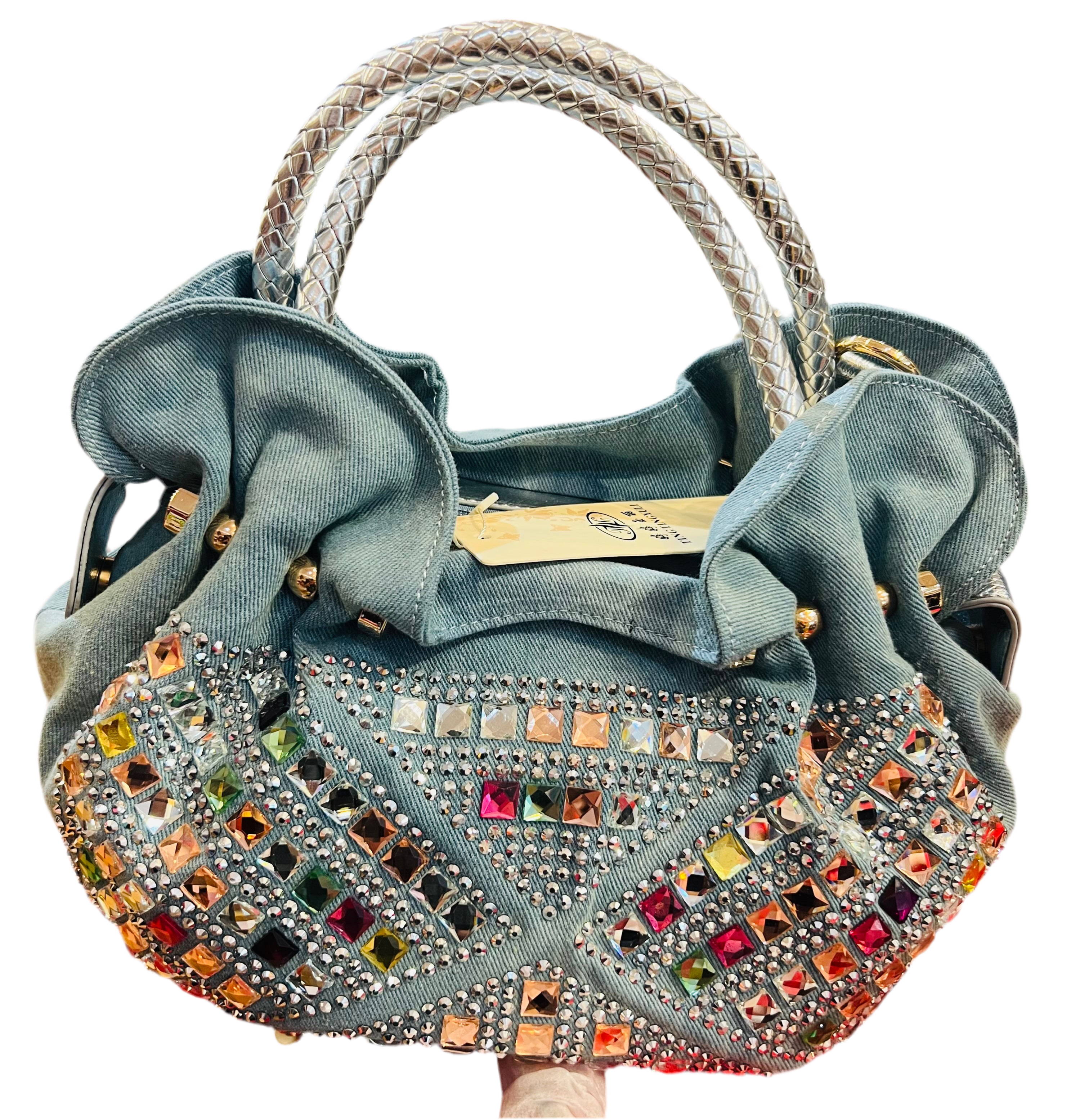 Bling blue Jean purses