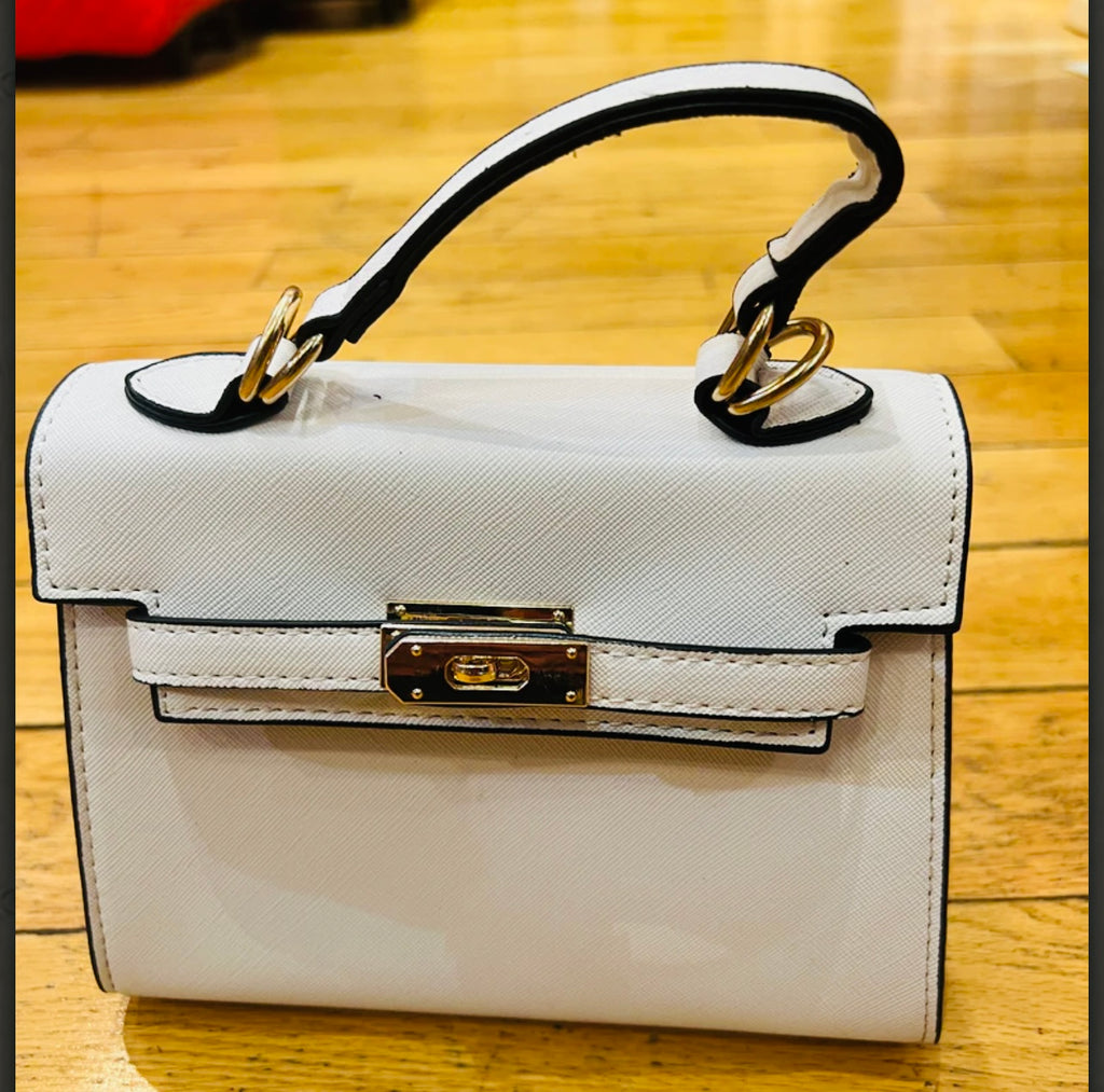 Mini Luxe Top Handle Satchel with Gold-Tone Lock