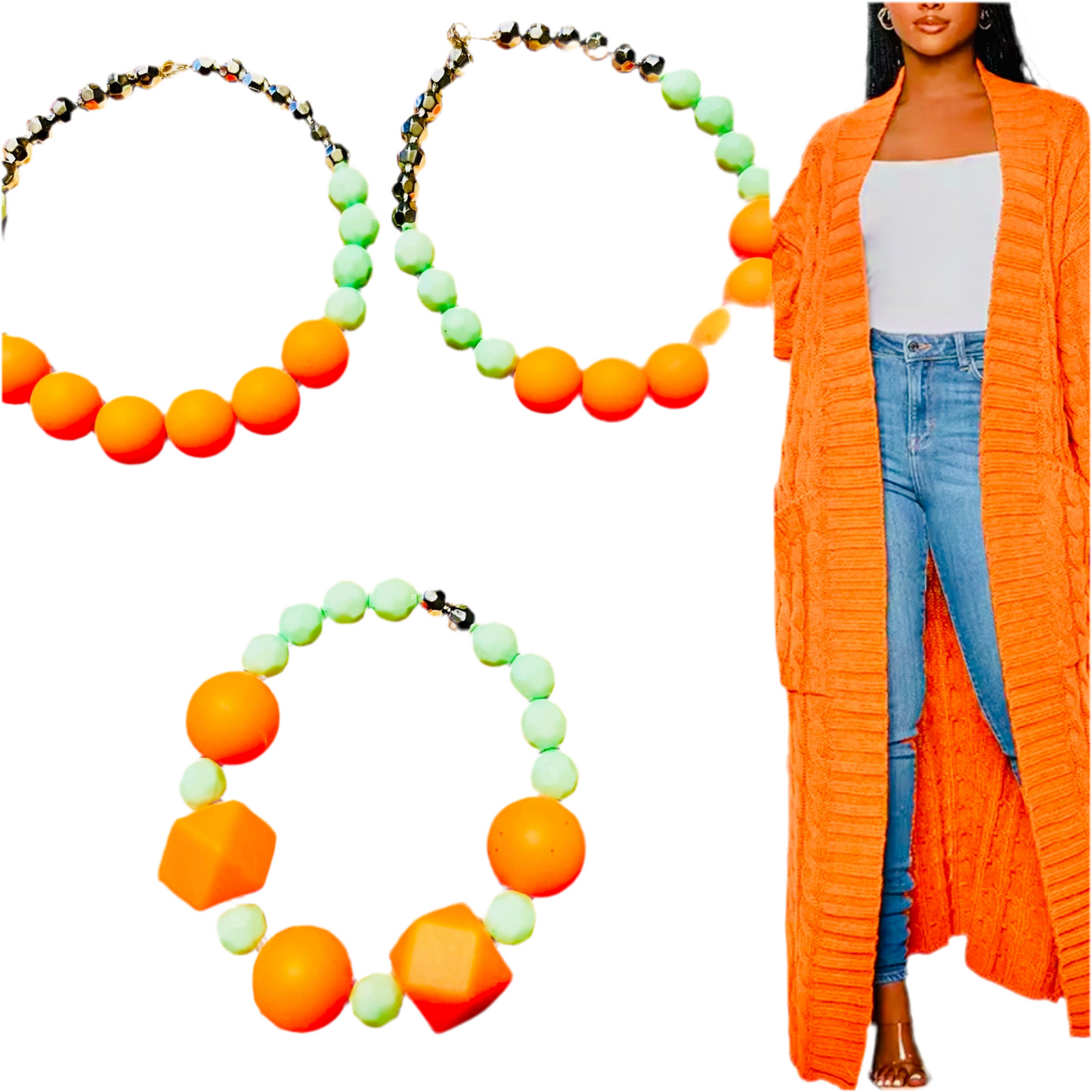 Handcrafted Earrings and bracelet set
