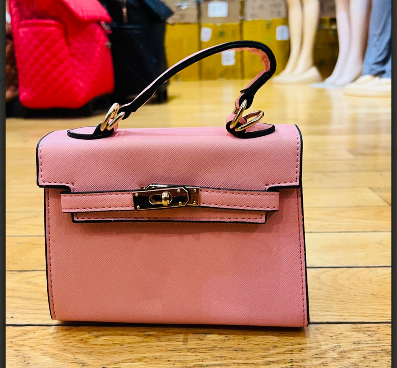 Mini Luxe Top Handle Satchel with Gold-Tone Lock