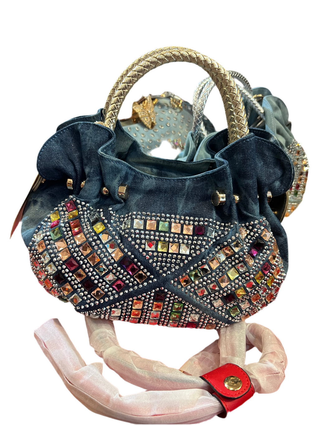 Bling blue Jean purses