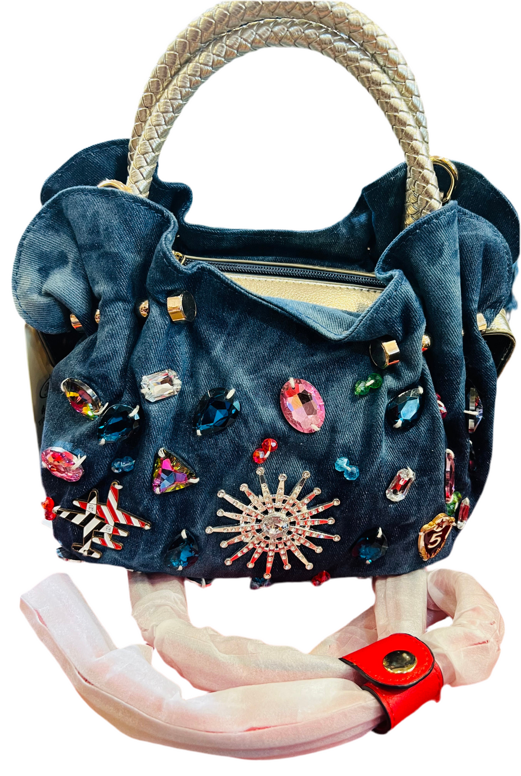 Bling blue Jean purses