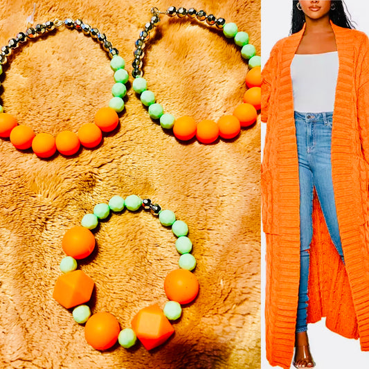Handcrafted Earrings and bracelet set