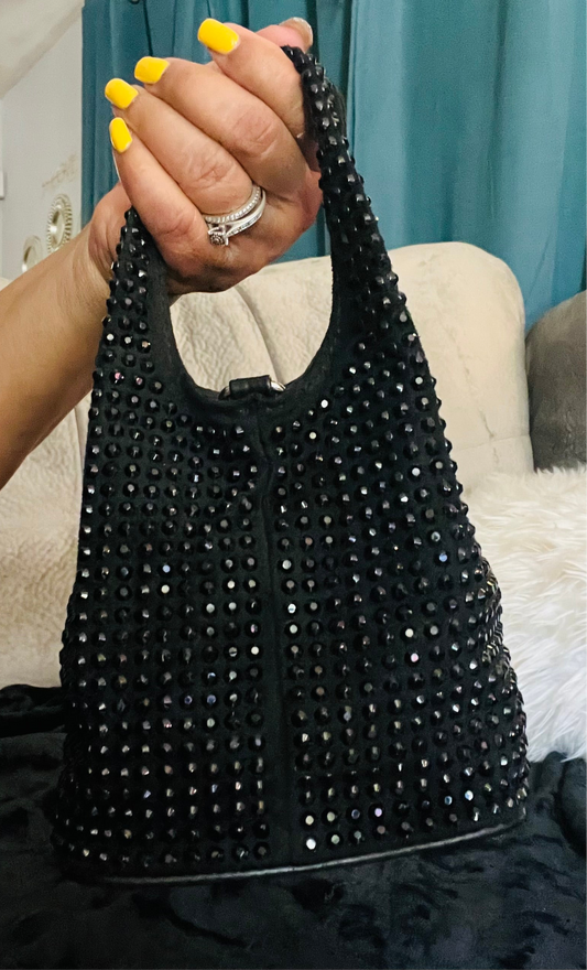 Small blinged pouch purse