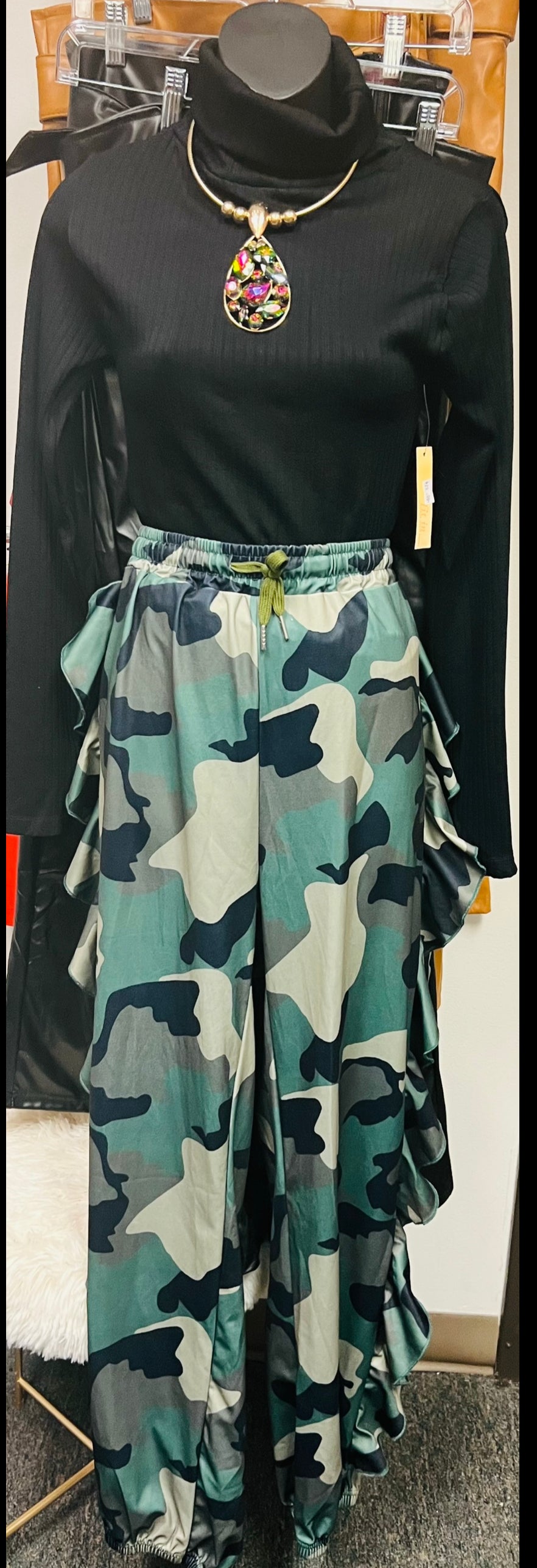 Camo flared Cargo pants